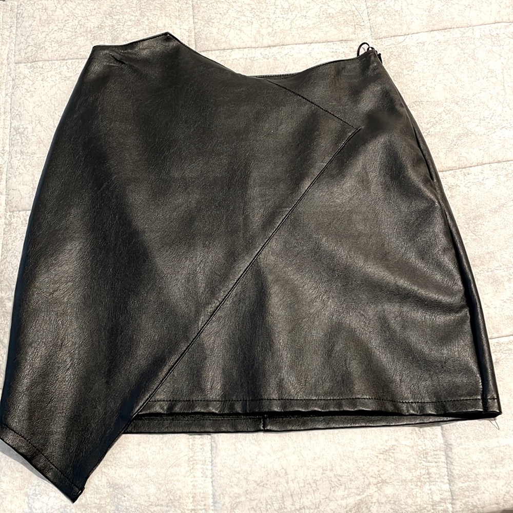 Faux leather skirt